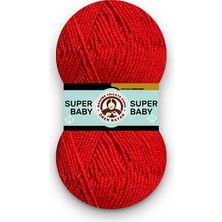 Ören Bayan Super Baby Kırmızı El Örgü Ipi (3 Adet) - Renk: 144