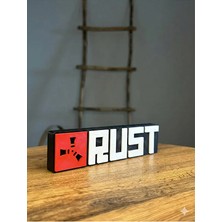 KMA Tekstil Rust Logo Gamer Odası Masaüstü Dekor Figür Hediyelik Playstation Xbox Koleksiyon 17 cm