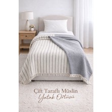 Veronica Line 8 Kat Müslin Çift Yönlü Yatak Örtüsü 170X230