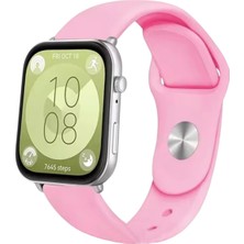 FirstModel Huawei Watch Fit 3,4,4 Pro Uyumlu Jel Silikon Kordon Pim Çevirici Aparatı ile Akıllı Pim Gülpembe