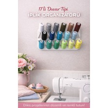 EVORADECO 17’li Duvar Tipi Iplik Standı & Makara Askılığı