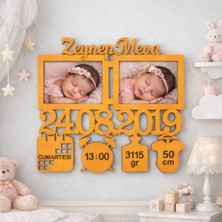 Bebek Resim Çerçevesi Kişiye Özel Renk Seçenekli 32*20 cm Resim Ici 10*15 No 95