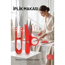 Butik Bfs Premium 2’li Profesyonel Iplik Tiftik Makası Seti - Çelik Hassas Nakış Snips