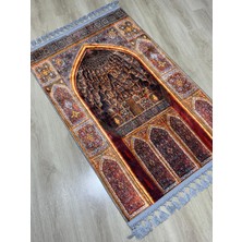 Prayer Rug Dokuma Taban Örgü Püsküleri ve Ipek Kadar Yumuşak Yüzeyiyle Bambu Seccade Namazlık 80X125 cm Hac Umre Ramazan Hediyesi