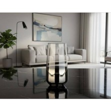 Rova Tr  Büyük Serisi Titanyum Kaplama Lüks Cam  Bardak Seti - 6 Adet Su Bardağı