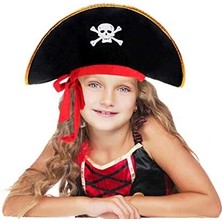 Daniska Kaptan Jack Kadife Çocuk Boy Korsan Şapkası