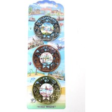 Dekofon Istanbul Temalı Metal Magnet 3'lü Set Model 1