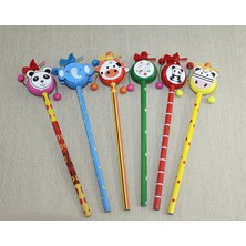 Dekofon Ahşap Hayvan Figürlü Kurşun Kalem