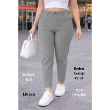 Cedy Denım Kadın Büyük Beden Pileli Mom Jean Pantolon C600