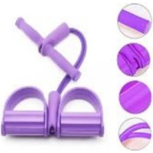 SoyluBuldumStore Mor Body Trimmer Ayaklı Direnç Lastiği - Pilates Lastiği - Fizik Tedavi Lastiği Mor