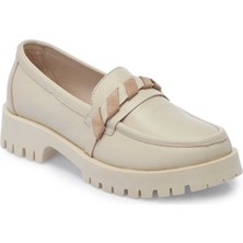 Tergan Bej Hakiki Deri Kadın Loafer - K25I1AY67823-A25
