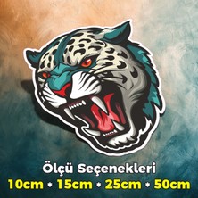 Sb Store Jaguar Temalı Oto Araç Motosiklet Kask Notebook Duvar Sticker Etiket Model-31