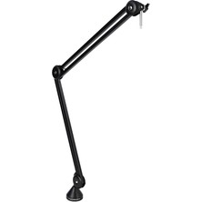 SoyluBuldumStore Support BCM-200 Broadcast Mic Stand Yayıncı/podcast/streaming/youtuber/tiktok Için Masaüstü Akrobat Boom Kollu Mikrofon Standı | Sehpası