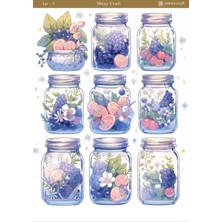 Miray Craft 1 Adet Kavanoz Temalı Sticker Sayfası – Journal & Planner (12×17 Cm) Ürün Açıklama