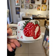 Color Craft Meyve Desenli 2 Kişilik Seramik Kupa Seti