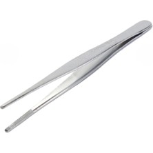 Labolist Penset Düz Küt Uçlu 13 cm  Nikel Kaplama