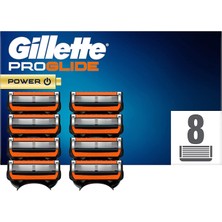 Hype Store Proglide Power Tıraş Bıçağı, 8 Yedek Bıçak, Islak Tıraş Makineleri Için, Erkekler Için, 5 Kat Bıçak