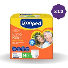 Canped Emici Orta 9 Lu Külot Bezi - (12 Adet)