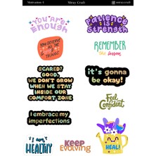Miray Craft 1 Adet Motivasyon Temalı Sticker Sayfası – Journal & Planner (12×17 Cm)