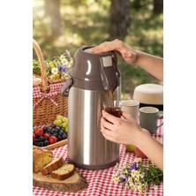 Porsima 2008 Çift Kat Paslanmaz Çelik Termos Çay Termosu Su Termosu 3,5lt