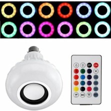 Hype Store Gece Lambası Bluetooth Hoparlör Rgb Ledli Lamba Kumandalı Mp3 Çalar Ampul Renkli Ampul, , Tek Ebat
