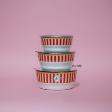 Miss Betty Bellisima 3'lü Emaye Saklama Kabı 14-16-18 cm