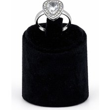 Pangu Damla Model Tek Taş Gümüş Renk Çelik Yüzük