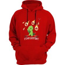 Widi Dinazor Baskılı Kırmızı Sweatshirt
