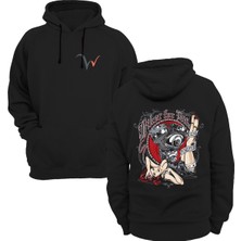 Widi Ride Forever Baskılı Siyah Sweatshirt