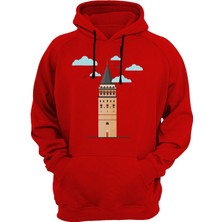 Widi Galata Baskılı Kırmızı Sweatshirt