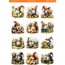 Miray Craft 1 Adet Fantastik Temalı Sticker Sayfası – Journal & Planner (12×17 Cm)