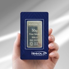 İs Gold 50 Gram Külçe Gümüş - 999,9 | Sertifikalı
