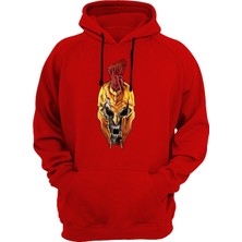 Widi Sparta Baskılı Kırmızı Sweatshirt
