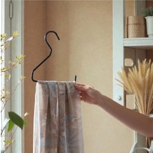 Karteya Siyah 1 Adet Şal Askısı Dolap Içi Askılık