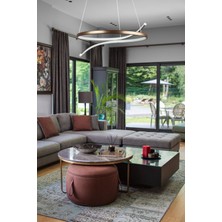 Snake Kahverengi Modern Tasarım Yatak Odası - Cafe - Mutfak - Salon Beyaz LED Sarkıt Avize