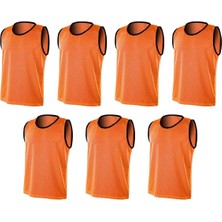 Feyza Design Turuncu Yetişkin Beden 7'li Delikli Fileli Antreman Yeleği