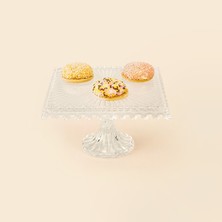 Alegre Glass Damla Kare Stant - Şeffaf - 18X11 cm