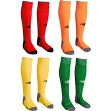 Feyza Design Renkli 4'lü Futbol Çorap Seti, Rahat ve Şık Spor Ayak Giyim