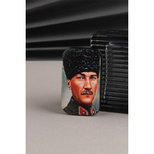 Silvio Monetti Mustafa Kemal Atatürk - Özel Tasarım Metal Çakmak - Gazlı Kapaklı Çakmak SM132TATA0001