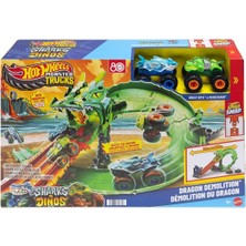 JFR06 Hot Wheels Monster Trucks  Sharks Vs. Dinos Ejderha Yok Edici