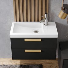 Turavit Ida Dikdörtgen Etajer Uyumlu Beyaz Lavabo 28X45 cm ID0703