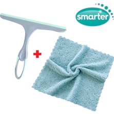 Smarter Cam Sileceği Çekçek + Pofidi Mikrofiber Temizlik Bezi