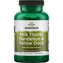 Swanson Milk Thistle (Özelsporcugıdaları) Dandelion  Yellow Dock 120 Capsul.abd Menşei.38.