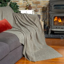 Latuda Home Premium Koltuk Örtüsü 175x215  Gramajlı Jakarlı Şönil  Kil | Kanepe Örtüsü |  Kaymaz