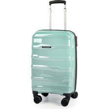 Polo&sky Azra Model Mint Yeşili Pp Polipropilen Kırılmaz Kabin Boy Valiz Bavul