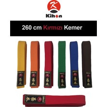 Feyza Design Kırmızı 260 cm Spor Kemer, Dövüş Sporları Için Mükemmel Uyum