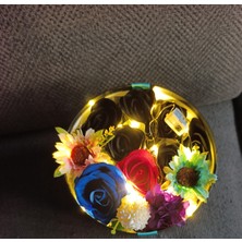 Ceku Home Tasarım Silindir Kutuda Senden Önce Senden Sonra Işıklı Buket