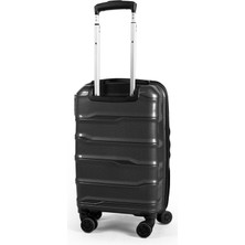 Polo&sky Azra Model Siyah Pp Polipropilen Kırılmaz Kabin Boy Valiz Bavul
