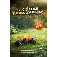 3/4'' Otomatik Hortum Musluk Bağlantı Seti (3’lü)