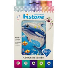 Elegantshop 5d Yapışan Boncuk Goblen Mozaik Tablo Pano 10*15 cm Yunus